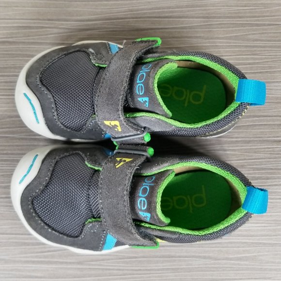 Plae Ty Shoe in Navy/Steel, Gray Suede, Toddlers Size 6 US / 22 - Picture 5 of 7